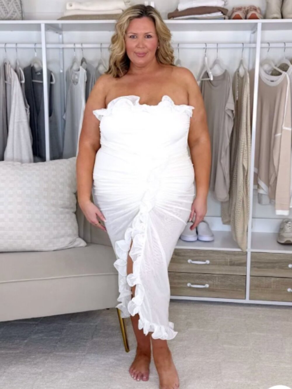 Patbo X Eloquii Sheer Bathing Suit Coverup